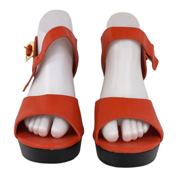 Agape Orange Platform Sandals - Picture 4 of 11